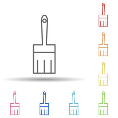 Poster - paint brush in multi color style icon. simple thin line, outline vector of construction icons for ui