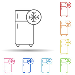 Aufkleber - Refrigerator sign in multi color style icon. Simple thin line, outline vector of automation icons for ui and ux, website or mobile application
