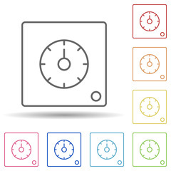 Poster - Mechanical time in multi color style icon. Simple thin line, outline vector of automation icons for ui and ux, website or mobile application