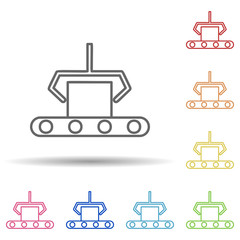 Aufkleber - Computer-aided manufacturing in multi color style icon. Simple thin line, outline vector of automation icons for ui and ux, website or mobile application