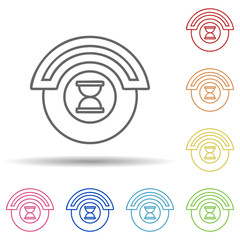 Aufkleber - automation time in multi color style icon. simple thin line, outline vector of automation icons for 