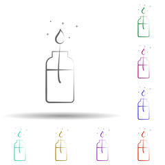Aufkleber - Fire, gas, laboratory in multi color style icon. Simple thin line, outline vector of biology icons for ui and ux, website or mobile application