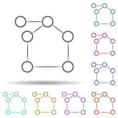 Aufkleber - Molecule, biology in multi color style icon. Simple thin line, outline vector of biology icons for ui and ux, website or mobile application