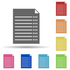 Poster - Blank, paper, page in multi color style icon. Simple glyph, flat vector of business icons for ui and ux, website or mobile application