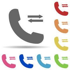 Aufkleber - Handset, arrow in multi color style icon. Simple glyph, flat vector of business icons for ui and ux, website or mobile application