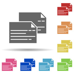Poster - Notes, paper in multi color style icon. Simple glyph, flat vector of business icons for ui and ux, website or mobile application