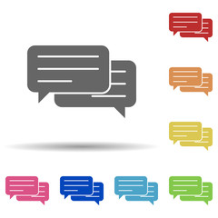 Poster - Speech, chat in multi color style icon. Simple glyph, flat vector of business icons for ui and ux, website or mobile application