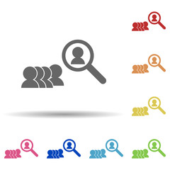 Aufkleber - Search, magnifier, human resource in multi color style icon. Simple glyph, flat vector of business icons for ui and ux, website or mobile application