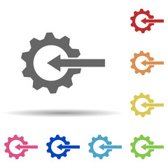 Aufkleber - Gear, arrow, integration in multi color style icon. Simple glyph, flat vector of business icons for ui and ux, website or mobile application