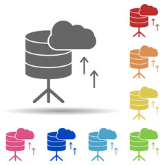 Poster - Server, cloud, data warehouse in multi color style icon. Simple glyph, flat vector of business icons for ui and ux, website or mobile application