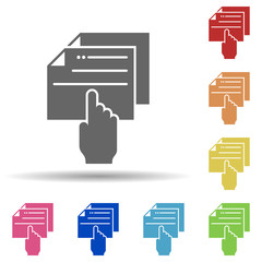 Aufkleber - Hand, file, file access in multi color style icon. Simple glyph, flat vector of business icons for ui and ux, website or mobile application
