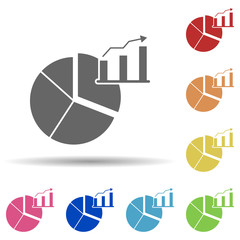 Aufkleber - Pie, chart, statistics in multi color style icon. Simple glyph, flat vector of business icons for ui and ux, website or mobile application