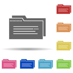 Aufkleber - Folder, docs in multi color style icon. Simple glyph, flat vector of business icons for ui and ux, website or mobile application