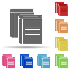 Aufkleber - Books, reference data in multi color style icon. Simple glyph, flat vector of business icons for ui and ux, website or mobile application
