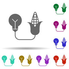 Poster - Net energy in multi color style icon. Simple glyph, flat vector of energy icons for ui and ux, website or mobile application
