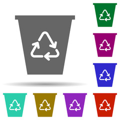 Poster - Waste recycling in multi color style icon. Simple glyph, flat vector of energy icons for ui and ux, website or mobile application
