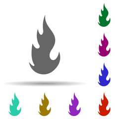 Poster - Fire, flame in multi color style icon. Simple glyph, flat vector of fire icons for ui and ux, website or mobile application