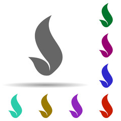 Poster - Fire, flame in multi color style icon. Simple glyph, flat vector of fire icons for ui and ux, website or mobile application
