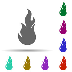 Poster - Fire, flame in multi color style icon. Simple glyph, flat vector of fire icons for ui and ux, website or mobile application