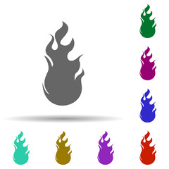Poster - Fire, flame in multi color style icon. Simple glyph, flat vector of fire icons for ui and ux, website or mobile application
