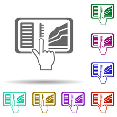 Poster - Dashboard in multi color style icon. Simple glyph, flat vector of software development icons for ui and ux, website or mobile application