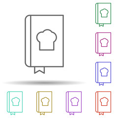 Poster - Book of recipes multi color icon. Simple thin line, outline vector of web icons for ui and ux, website or mobile application