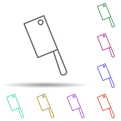 Poster - Kitchen ax multi color icon. Simple thin line, outline vector of web icons for ui and ux, website or mobile application