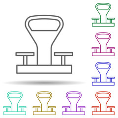 Poster - Old scales multi color icon. Simple thin line, outline vector of web icons for ui and ux, website or mobile application
