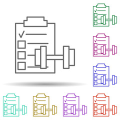 Poster - sports standard multi color icon. simple thin line, outline vector of web icons for ui and ux, websi