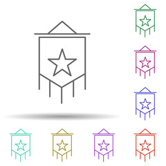 Poster - Order multi color icon. Simple thin line, outline vector of web icons for ui and ux, website or mobile application