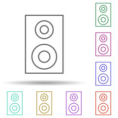 Poster - Acoustics multi color icon. Simple thin line, outline vector of web icons for ui and ux, website or mobile application