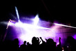 © pandaclub23 - Abstract concert party silhoue with light and smoke