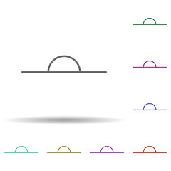 Poster - 180 degrees multi color icon. Simple thin line, outline vector of geometric figures icons for ui and ux, website or mobile application