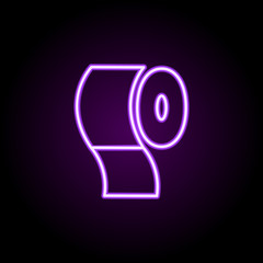Poster - Toilet paper neon icon. Simple thin line, outline vector of cleaning icons for ui and ux, website or mobile application