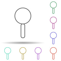Poster - Search sign multi color icon. Simple thin line, outline vector of web icons for ui and ux, website or mobile application