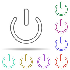 Poster - Logout sign multi color icon. Simple thin line, outline vector of web icons for ui and ux, website or mobile application