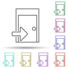Poster - Enter sign multi color icon. Simple thin line, outline vector of web icons for ui and ux, website or mobile application