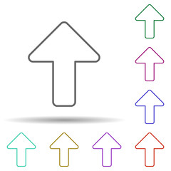 Poster - Arrow up multi color icon. Simple thin line, outline vector of web icons for ui and ux, website or mobile application