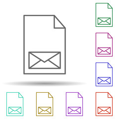 Poster - Business contact multi color icon. Simple thin line, outline vector of web icons for ui and ux, website or mobile application