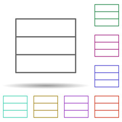 Poster - Database multi color icon. Simple thin line, outline vector of web icons for ui and ux, website or mobile application