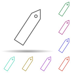 Poster - Tag multi color icon. Simple thin line, outline vector of web icons for ui and ux, website or mobile application