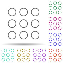 Poster - Dialing multi color icon. Simple thin line, outline vector of web icons for ui and ux, website or mobile application