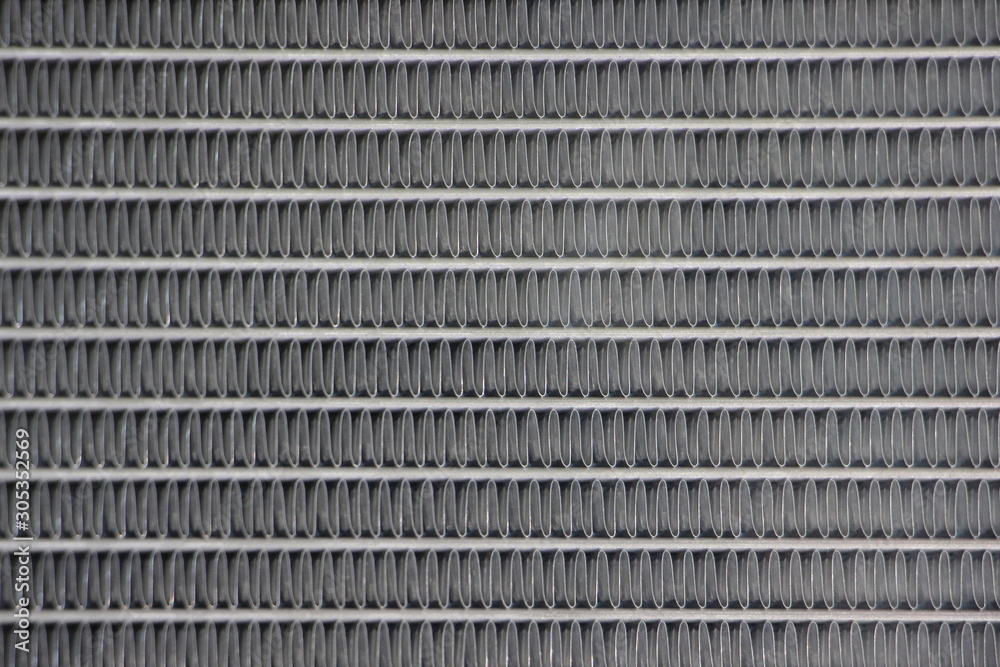 Honeycomb car radiator cooling closeup, horizontal texture for ...
