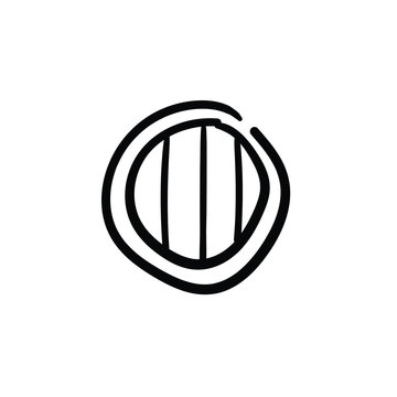 Hand drawn shield. Simple vector icon