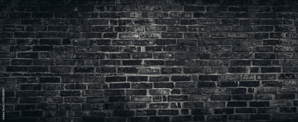 Rough black brick wall texture background Stock Photo | Adobe Stock