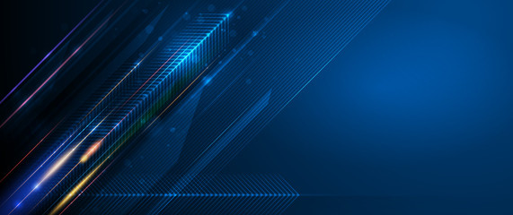 vector abstract, science, futuristic, energy technology concept. digital image of light rays, stripe