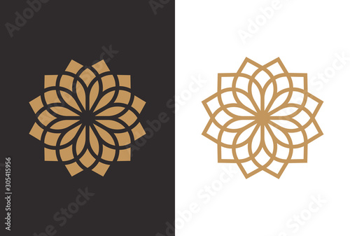 Cuadros en Lienzo Luxury Geometric Flower Logo Design