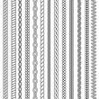 © ONYXprj - Plaits and braids. Waves knitted drawing ornamental structures textile vector seamless collection. Pattern braid and thread, string plait illustration