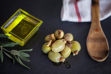 Poster - Olive Oil Breakfast Eating Organic Walnut