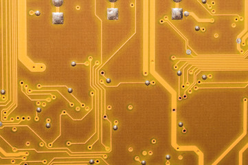 Electronic circuit board abstract background. computer motherboard close up. micro elements of computer. Intelligent technology